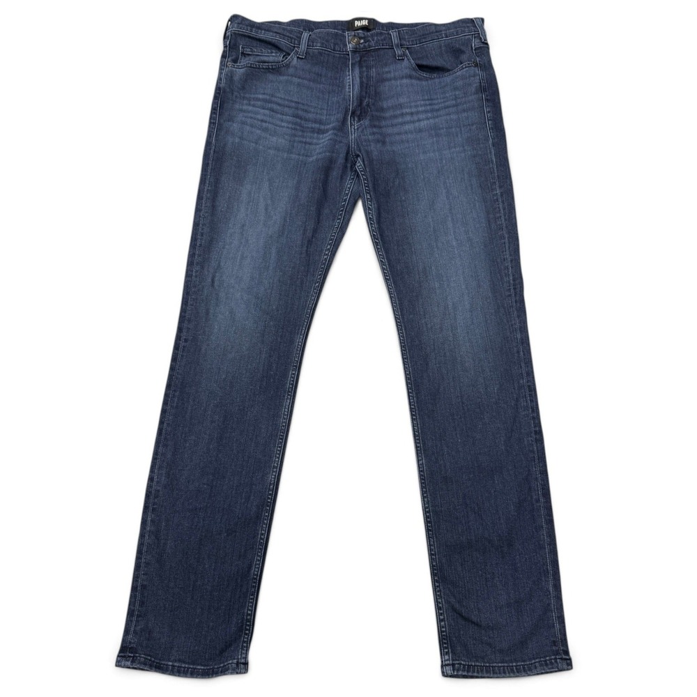 Paige Lennox Slim Fit Jeans Mens 38 x 33 Belcourt Dark Indigo Blue M653697-3913